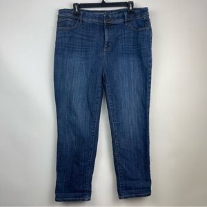 Chico’s The So Slimming Girlfriend Crop Dark Wash Size 14/L Chico’s Size 2